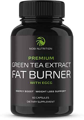 Nobi Nutrition Green Tea Fat Burner - Green Tea Extract Supplement with EGCG - Diet Pills, Appetite Suppressant, Metabolism & Thermogenesis Booster - Healthy Weight Loss for Women & Men